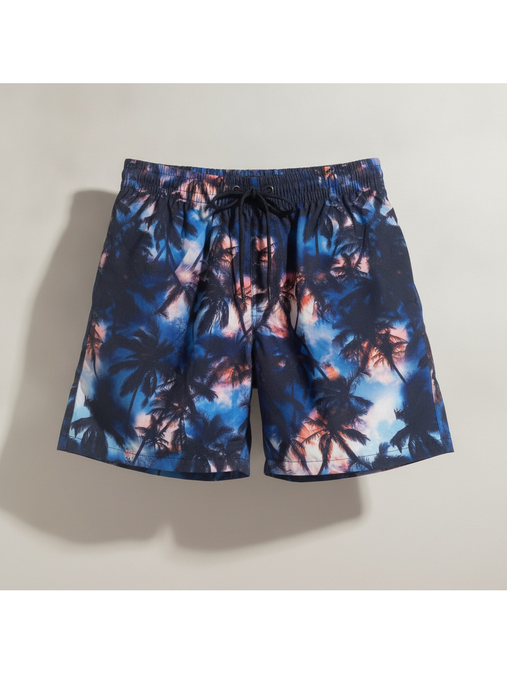 Mens Swim Trunks Casual Trendy Hawaiian Style Palm Tree Shorts For Summer New